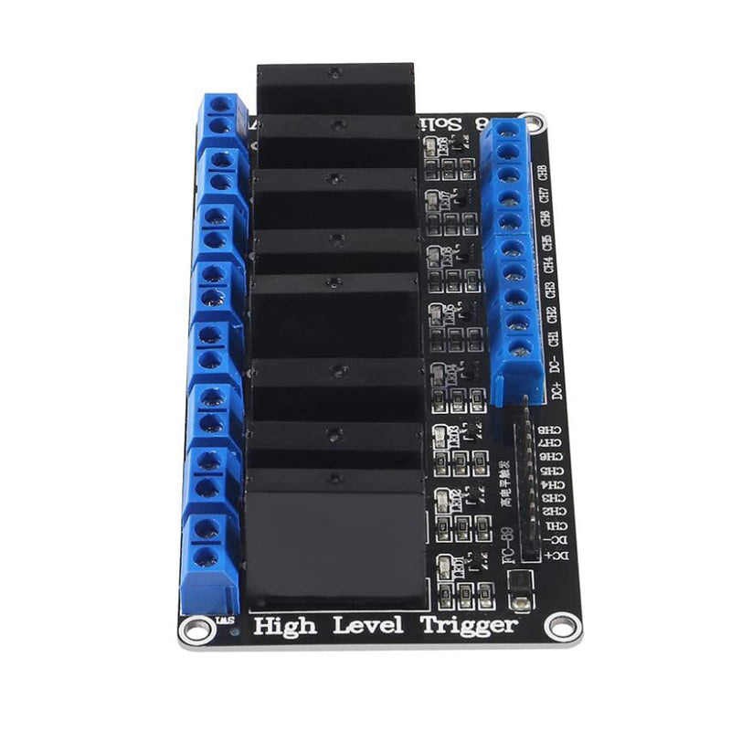 8 Channel Solid State Relay Module Board DC 5V High Level Trigger with Fuse