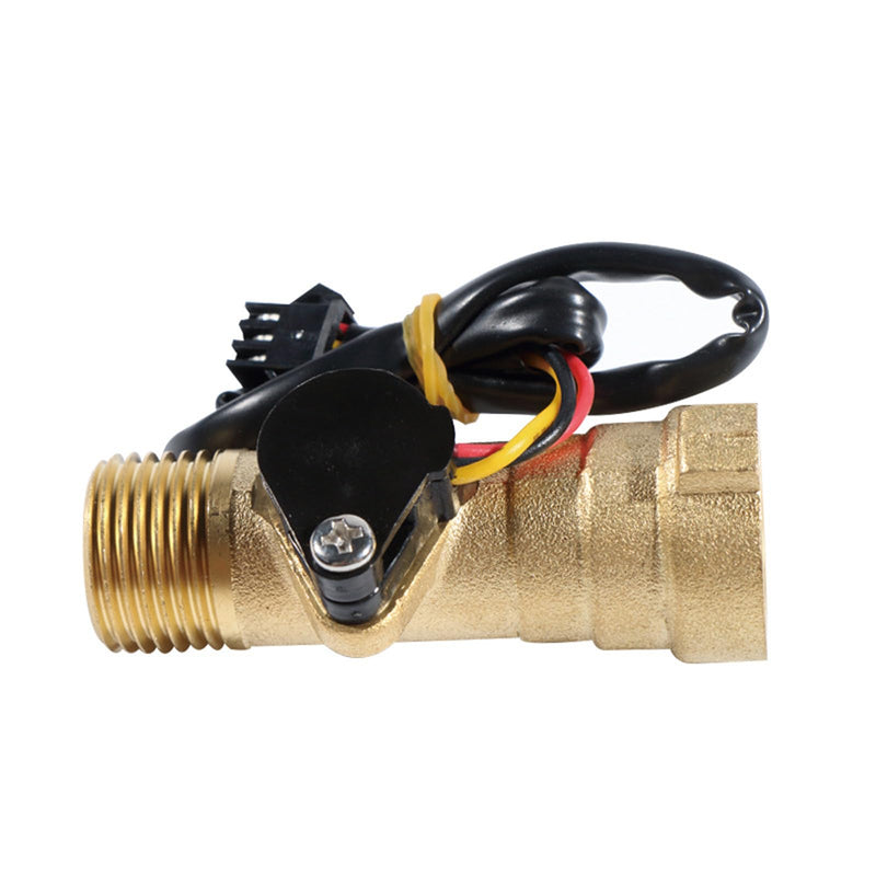 G1/2" Water Flow Sensor Thread Male to Female Brass Switch Hall Effect Liquid Flowmeter Fluidmeter Counter BSP 1-30L/Min（66 mm in Total Length） G1/2" Male to Female 66 mm