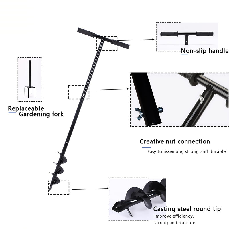 Compost Stirring Tool 45.6 inch Compost Turning Tool Outdoor Manual Composting Bar Compost Turner Aerator Accessories Turner and Mixing Tool for Outdoor