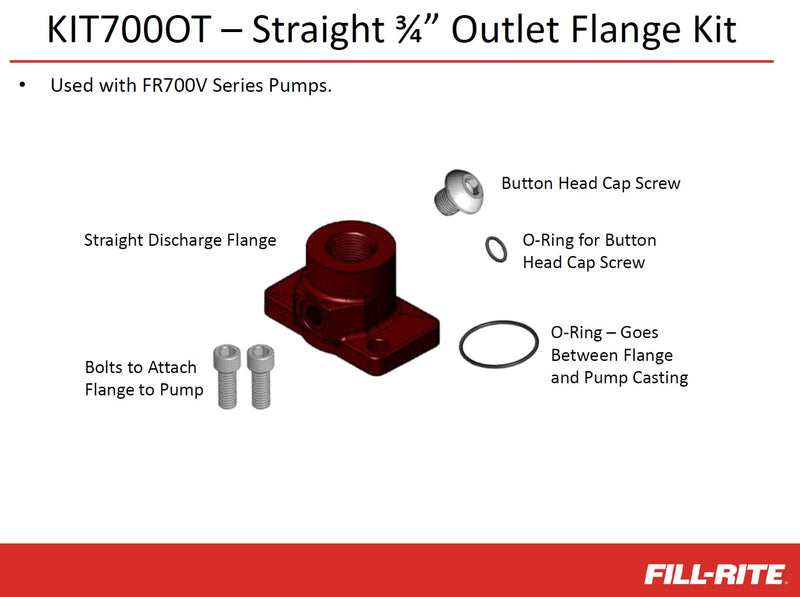 Fill-Rite KIT700OT 3/4" Outlet Flange Kit 700 Series 700 Outlet Flange (3/4")