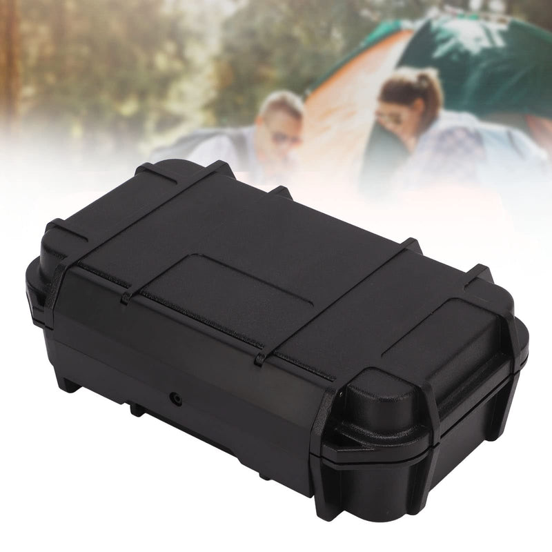 Black Abs Plastic Waterproof Hard Tool Case Shockproof Instrument Storage Box with Sponge Liner Black color