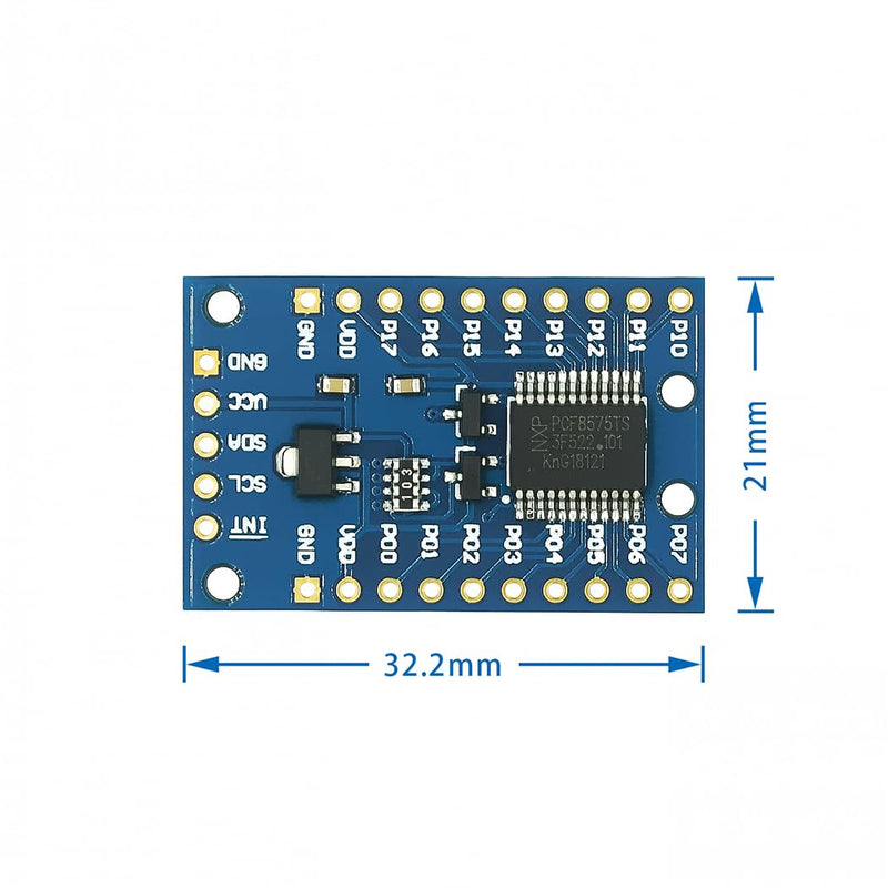 HiLetgo 2pcs PCF8575 IO Expansion Board I2C IIC 16 IO Ports I/O Extension Shield 16 Bits SMBus I/O Ports