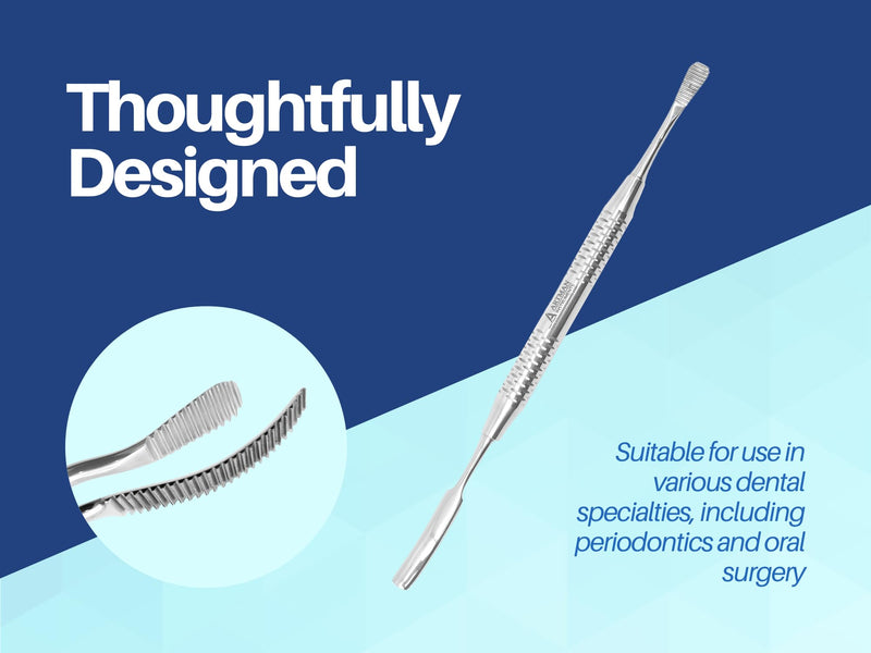 Miller Bone File #21 and #45, Double-Ended, Stainless Steel, Precision Dental and Surgical Instrument, Curved and Straight Ends, Professional-Grade Tool by Artman Instruments