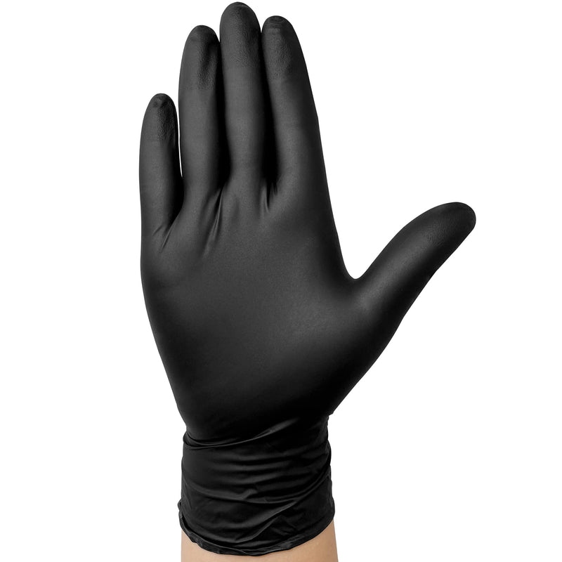 TitanFlex Disposable Nitrile Exam Gloves, 6-mil, Black, Heavy Duty Disposable Gloves, Cooking Gloves, Latex Free, Powder Free 100 Large