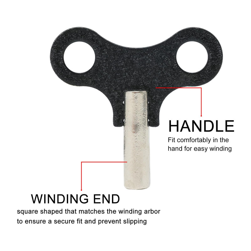 yueton 2 Pack Clock Winding Key Antique Floor Clock Repair Kit Metal Clock Key Winding Chain Repair Tool