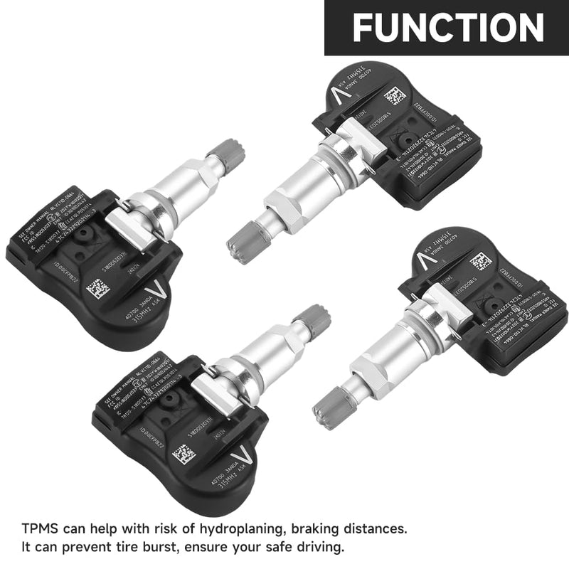315MHz TPMS Sensor, Tire Pressure Monitoring System Sensor - Compatible for Nissan Altima Frontier Maxima Sentra Versa - Replace Part 40700-3AN0A