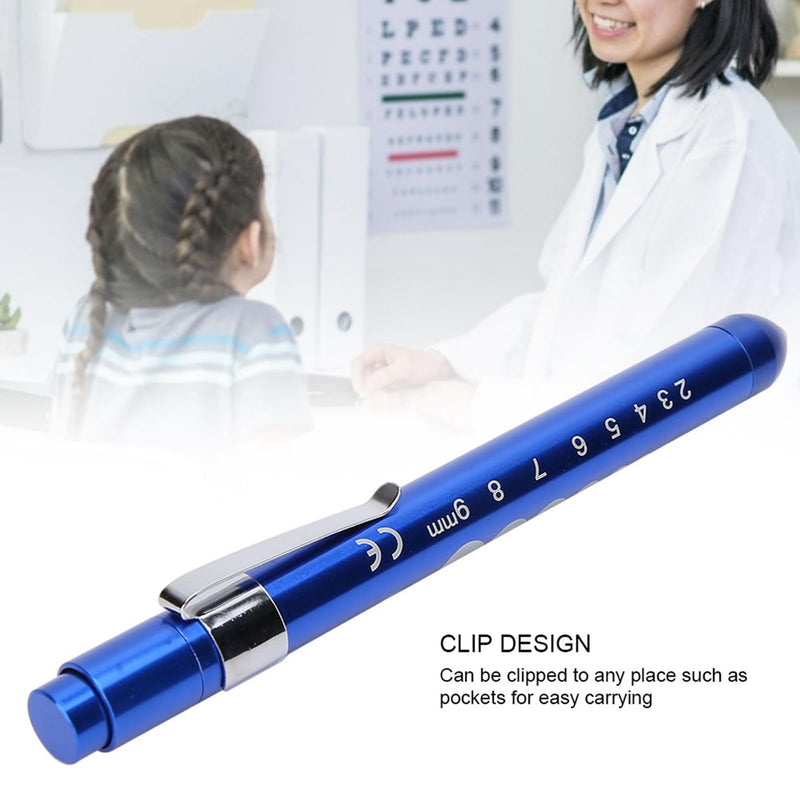 Pen Light Fastlight Pen LED, Portable Pen Lights Medicals | Multi Functional Nurse Pen Light with Pupil Ruler for Ear Mouth Throat Examination (Blue)