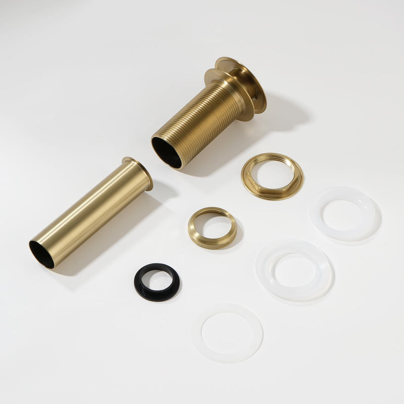 Lefton Pop-up Bathroom Sink Drain Stopper Without Overflow for Vessel Sink Lavotory Vanity, D01 (Brushed Gold) Brushed Gold