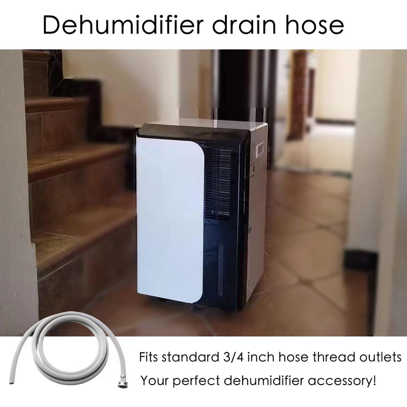 Dehumidifier Hose for Drainage 3/4" FHT, with Premium Brass Connectors (10 Length Options) 5FT