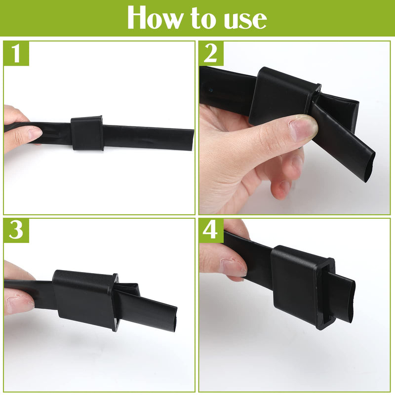 25 Pieces Folding Drip Tape Row End for Drip System and Garden Landscaping Irrigation Drip Tape End Closure Fits for 5/8'' No Dripping Water Drip Tape Irrigation Kit 25
