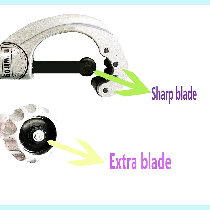 Tubing and Pipe Cutter 1/4 to 2-5/8 Inch with Extra Blade for Pipe Copper Thin Stainless Steel Tube
