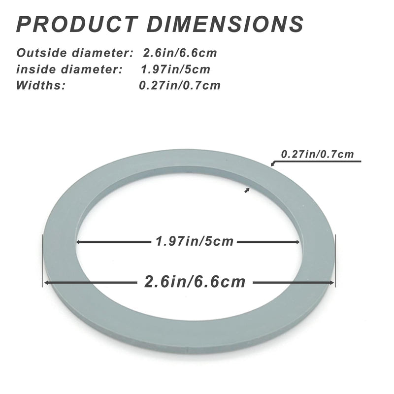 2 Pack of Blender Replacement Parts Blender Ice Crusher Blade with 4 Rubber O Ring Sealing Ring Gasket for Oster Osterizer