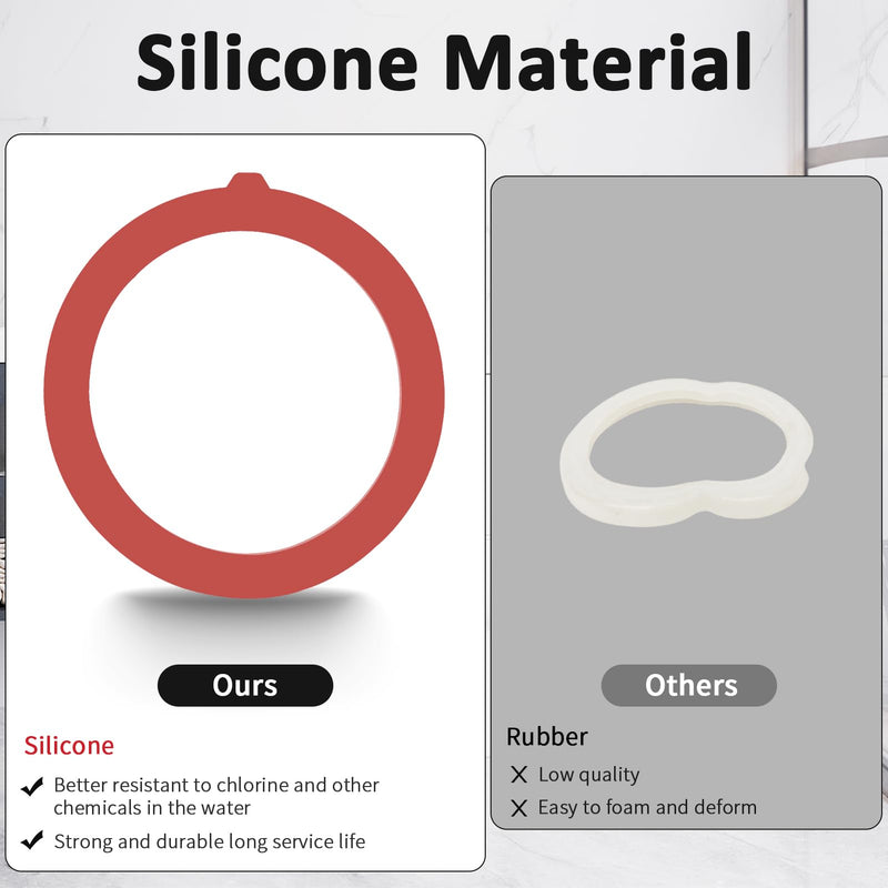 Flush Valve Seal for Kohler, Canister Flush Valve Toilet Tank Gasket Replacement Parts Compatible Kohler K-GP1059291 K-4436, Upgraded Silicone Material Toilet Repair Kit Inside Tank, 2Pcs