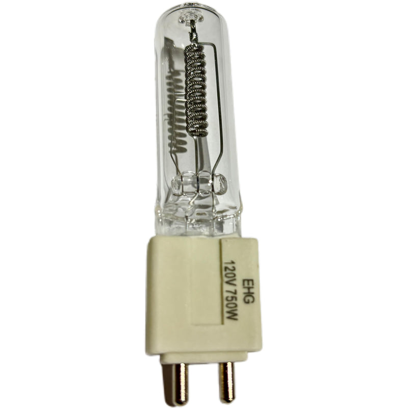 2PCS EHG 750W 120V Halogen Lamp Base G9.5 Medium Bipin,T6 Halogen Bulb Stage Studio Lamp,Clear 2
