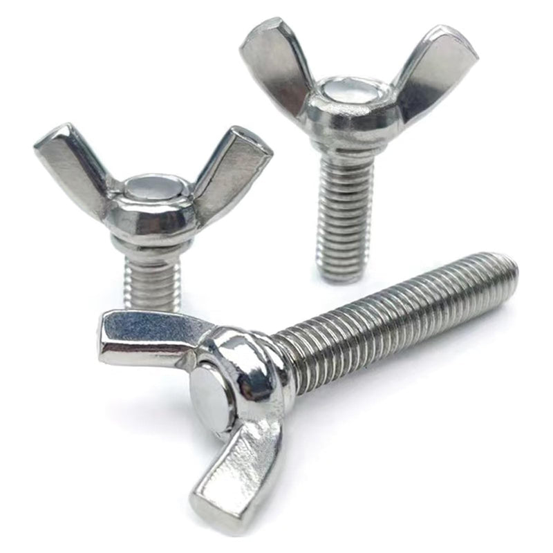 M5-0.8 x 25mm 304 Stainless Steel Wing Butterfly Screws Bolts,Wing Bolt,Machine Fastener,Thumb Hand Screws for Electronic Equipment,10 Pcs M5-0.8x25mm（10 Pcs）