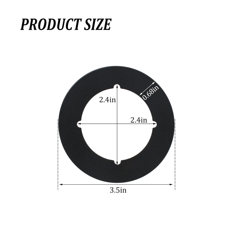 Scar Plate for Door Knob Circle,Door Knob Reinforcement Plate Black,Fits Under Existing Lock Set to Cover Up The Damaged Door(Set of 4 Door Knob Plates)