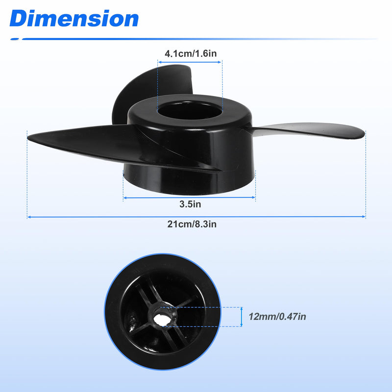 MGA089B 3-Blade Trolling Motor Propeller for MotorGuide 3.5" Motor Diameters, Machete III Outboard Boat Prop for MotorGuide R3 55lb, W55, Xi5 36v, 75 Wireless Trolling Motor
