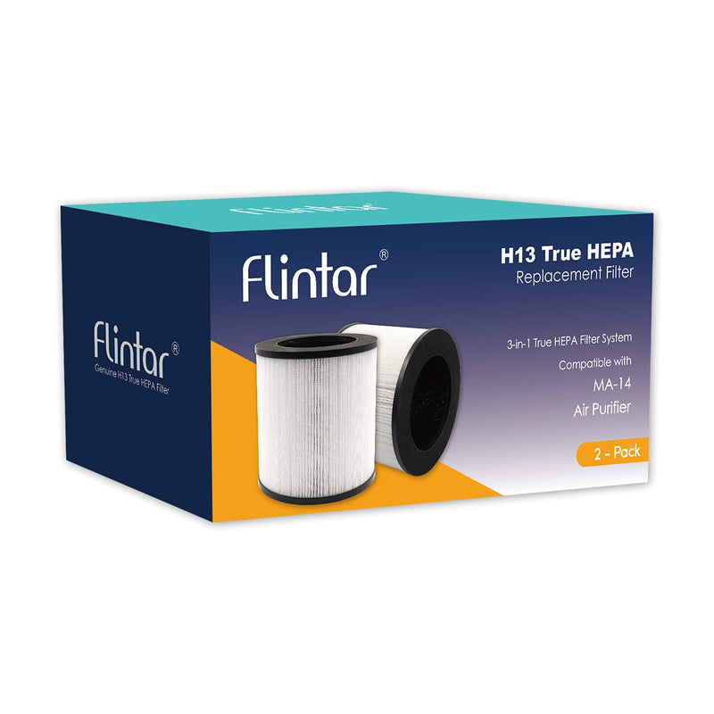 MA14 Replacement Filter, Made in TAIWAN, Compatible with MA-14 Air Purifier, 3-in-1 Premium Filtration and Activated Carbon Filter Set (2-Pack) 2-Pack