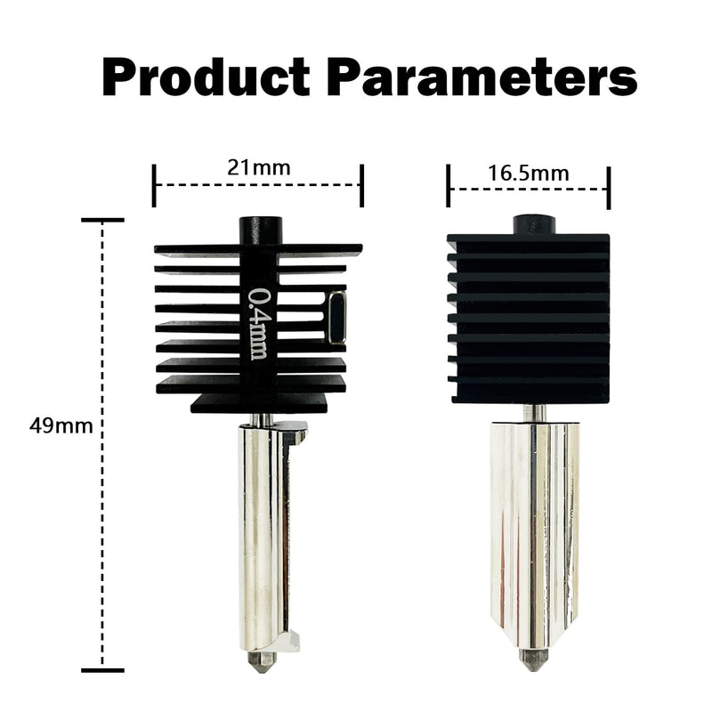 2 Pack A1 Mini/A1 Hotend Print Head Hot End Kit Extruder Upgrade High-Temperature 0.4MM Hardened Steel Nozzle Replacement with 4PCS Silicone Cover Sock for Bambu Lab 3D Printer Accessories