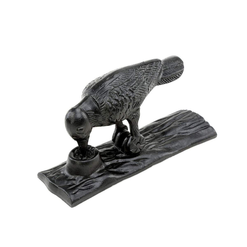 Renovators Supply Manufacturing Door Knockers for Front Door 6.5 in. Black Cast Iron Woodpecker Shaped Door Knocker with Mounting Hardware
