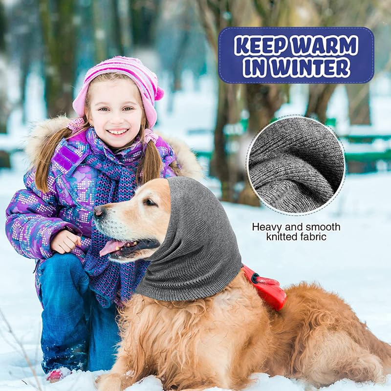Cat Snood Ear Muffs,Calm Head Covers Blow Drying-Anxiety & Stress Relief - Cat Ear Wrap Injury Grey S Small