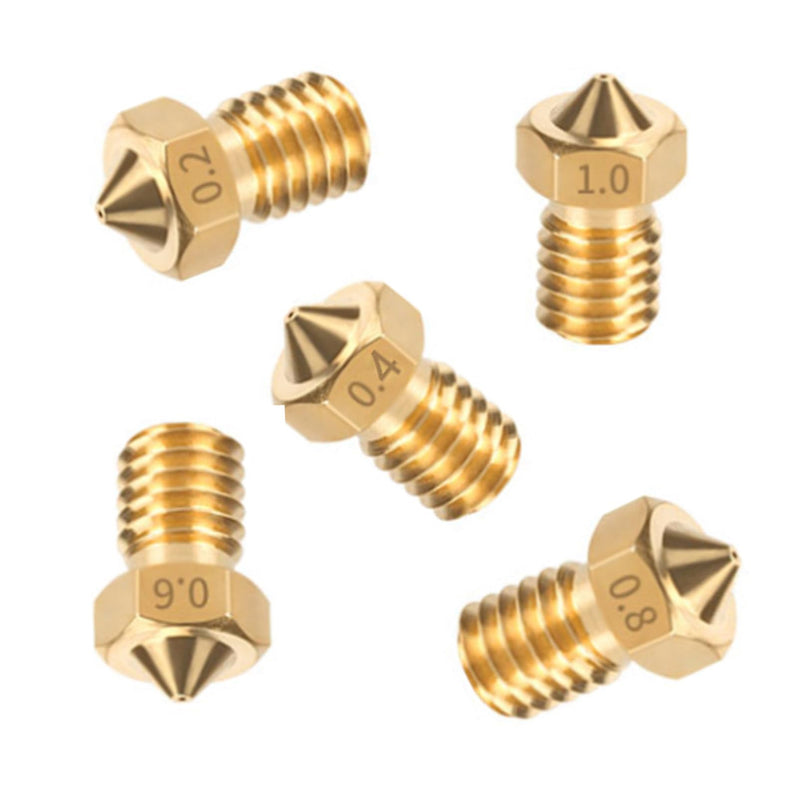 15PCS Brass Nozzles Kit for Anycubic Kobra, 3D Printer 7PCS 0.4mm Nozzles and 2PCS 0.2mm, 0.6mm, 0.8mm, 1.0mm Brass Nozzles Kit for Anycubic Mega, Mega X, Chrion, Kobra, Kobra Neo Mega Brass Multi Size