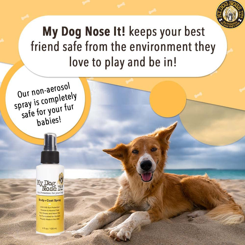 Coat and Body Spray - Sun Protection for Your Dog, Protects Against Harmful UVA/UVB Rays - PawsPlanet Australia