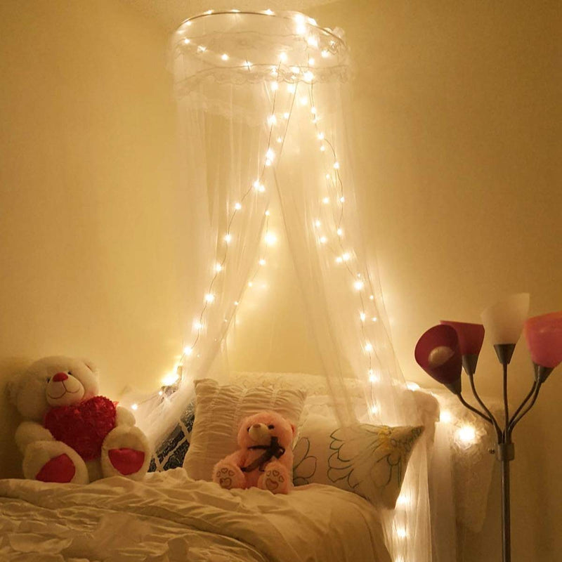 Lighting EVER Fairy Lights Plug in, 33ft 100 LED String Lights for Bedroom, Warm White Copper Wire Lights, Waterproof Indoor Outdoor Decorative Fairy Lights for Patio, Garden, Balcony, Vases, Craft 33 ft