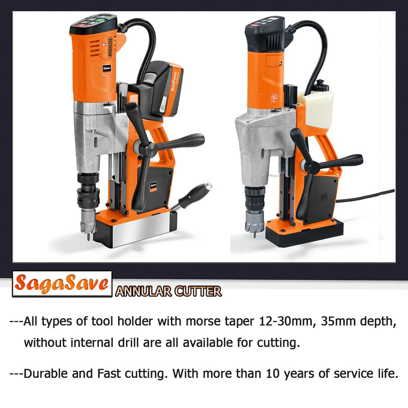 SagaSave 15MM x 35MM High Speed Steel Cyclone Annular Cutter，Metal Hole Cutter for Stainless Steel, Metal, Iron, Steel, Brass,Wood 1PCS 15mmX35MM