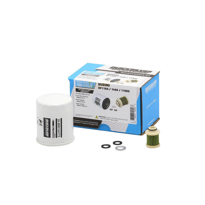 Quicksilver 8M0222307 100 Hour Maintenance Kit for Suzuki DF115A/140A/115SS Outboards