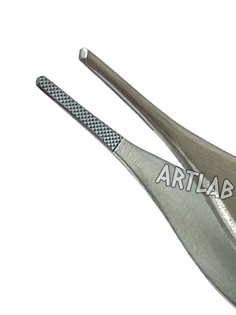 Premium German Stainless Tungsten Carbide TIP ADSON Forceps Tissue 1X2 Teeth ADSON Brown Forceps ADSON Dressing Forceps 4.75" Veterinary Instruments (ADSON DRESSING FORCEP) ADSON DRESSING FORCEP