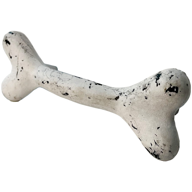 6" Dog Bone Handle Drawer, Cabinet Pull, Classic Country Farmhouse Vintage Style Black-White HN702 (2) 2