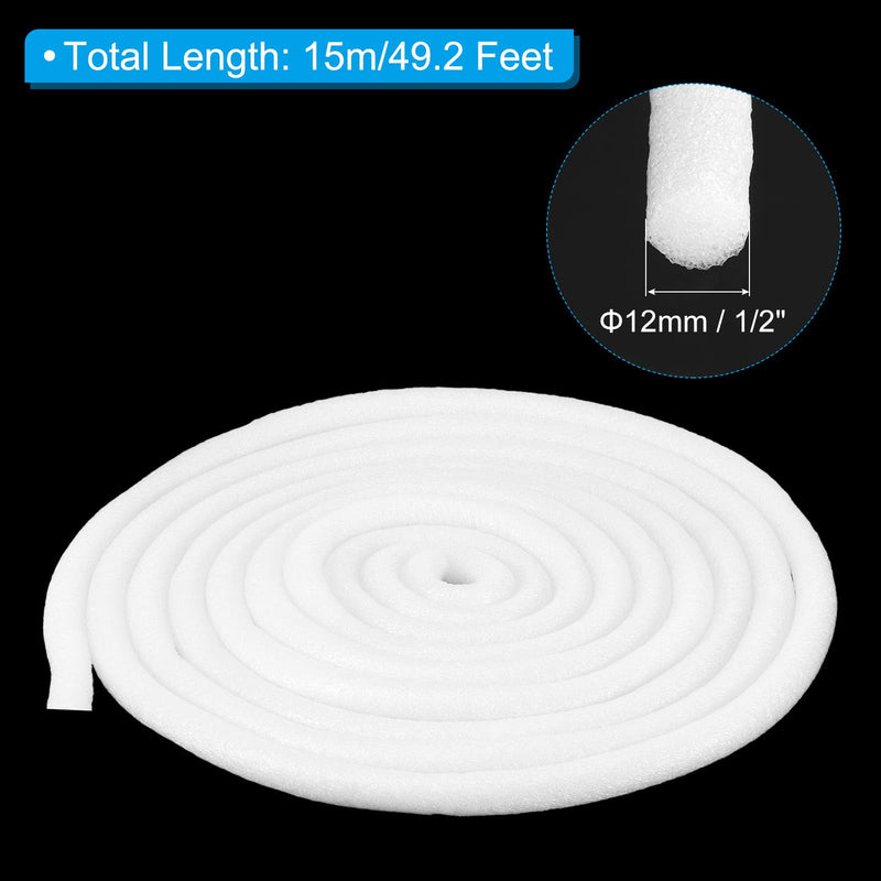 PATIKIL 1/2 Inch x 49.2 Feet Backer Rod for Gaps and Joints, Foam Rope Caulk Crack Joint Filler Roll Seal Weather Strip for Home Construction Car, White - NewNest Australia
