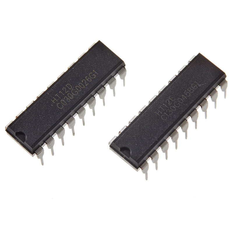 10pcs(5pcs HT12D+5pcs HT12E) in-line Infrared transmitting and Receiving Encoder ±2.4V to 12V,DIP-18.