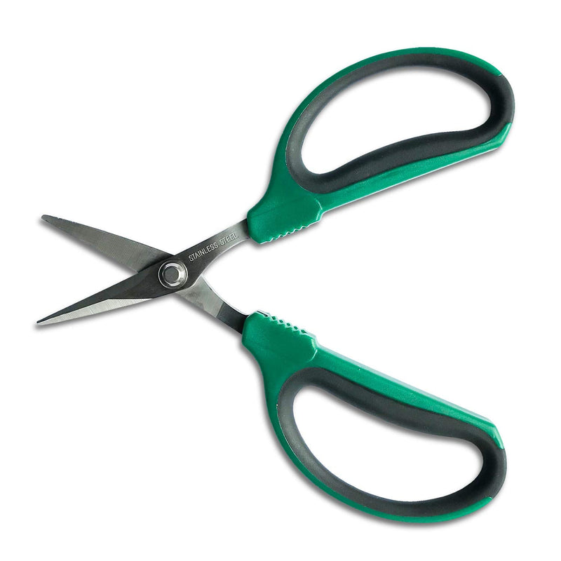 6-Inch Stainless Steel Garden Bonsai Pruning Shears with 40mm Straight Blade Pruners, Anti-Slip Softgrip Micro-Tip Snip