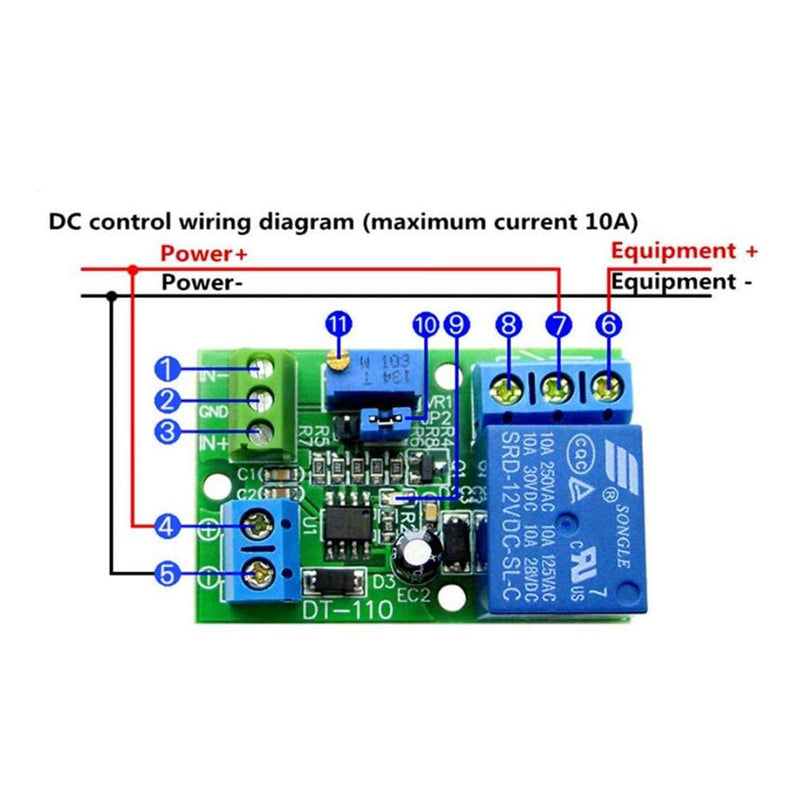 Taidacent LM393 Voltage Comparator Relay Module 1 Channel / 1CH 5V/12V/24V Volt Comparison Board Stable Perfect (5V)