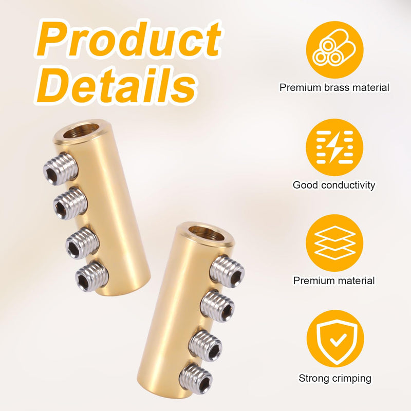 6pcs 6 AWG Wire Connector Nut Kit, 80Amp Quick Connection Terminal Splicing Quick Wiring Connection Terminal 6 Gauge Circuit Connector Wire Connector with Shrink Tubes & Screws