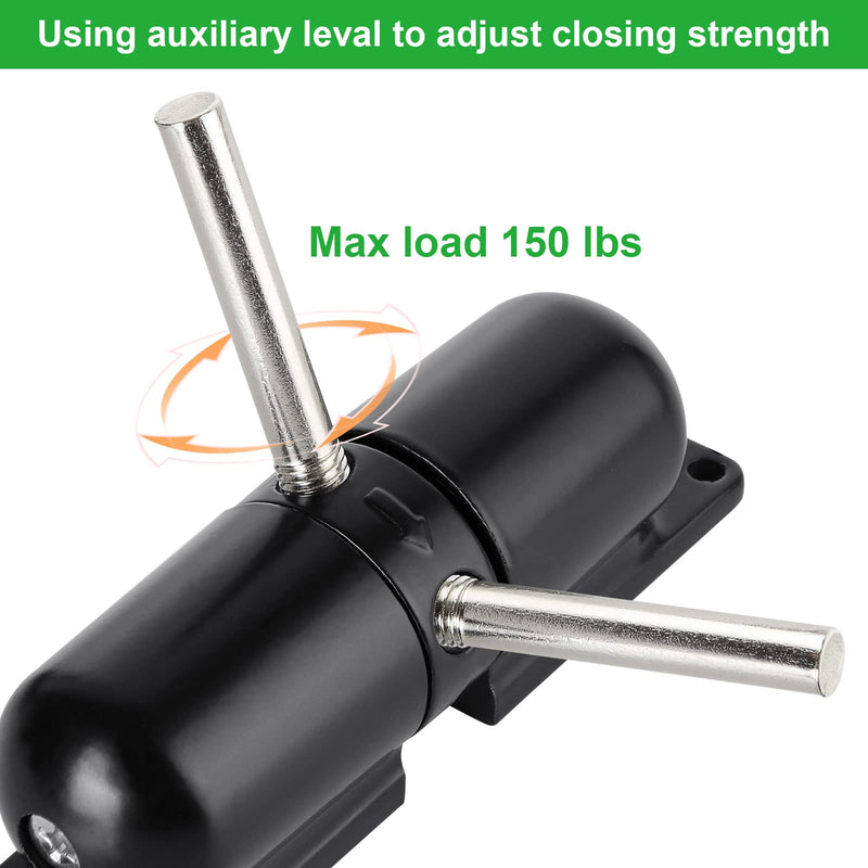 JMIATRY 2PCS Spring Door Closer Automatic Door Closer Residential Auto Doors Closers Black Soft Closing Screen Doors Closers for Home Self-Closing