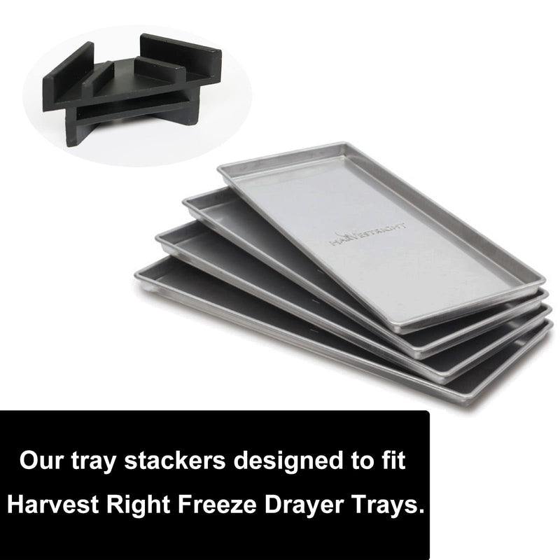 PIAOLGYI 12 Pcs Tray Stackers for Harvest Right Freeze Dryer Accessories Compatible with Harvest Right Trays,Black(ONLY Tray Stackers) Black