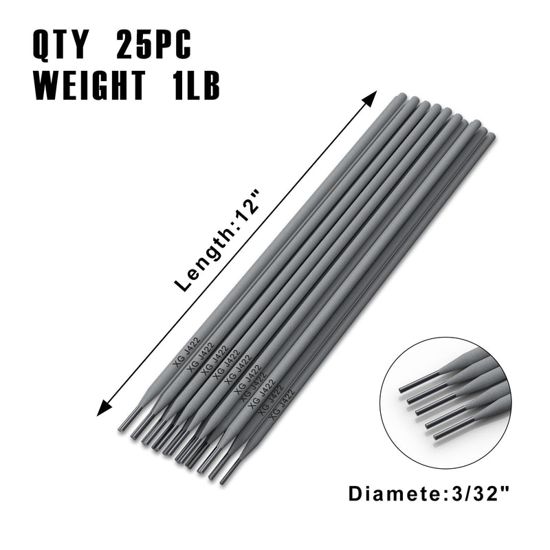 TRQWH E4303 (J422) Sticks, 3/32"-1/8" Carbon Steel Arc Welding Rods Welding Electrode, Electrode Rods (3/32"-1lb) 3/32"-1lb