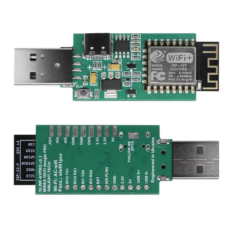 SLWF-01PRO Universal Ductless HVAC WiFi Control Module Over Home Assistant or Web-Interface for Air Conditioners