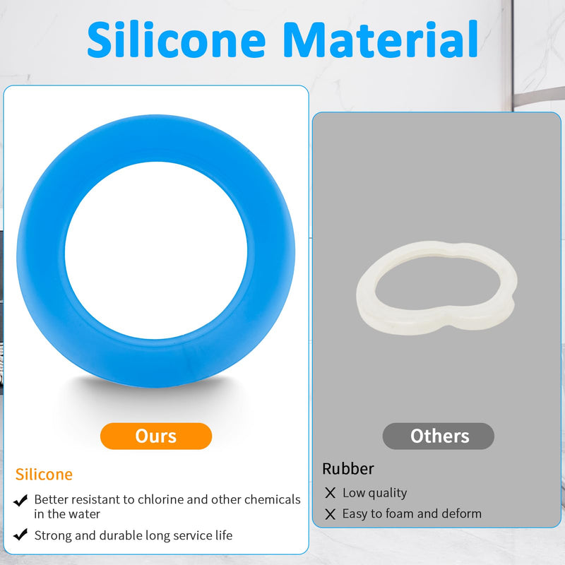 Flush Valve Seal for American Standard & Eljer Toilets, Upgraded Silicone Material 7301111-0070A American Standard Toilet Parts Replacement with O Rings for Champion 4 and Eljer Titan 4, 2Pcs