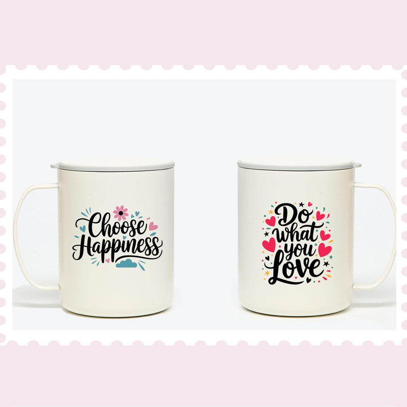 24pcs UV DTF Cup Wraps Heart Wildflower Tree Stickers for Ceramic Mug Inspirational uvdtf Transfer Decals for Glass Cups Positive Black Words UVDTF Decals for Furniture DIY Crafts CD40