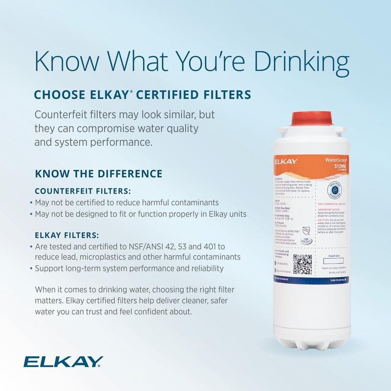 Elkay Genuine WaterSentry 51299C Replacement Filter 1-Pack