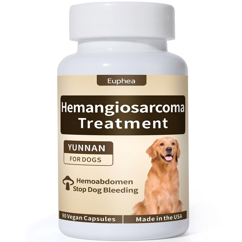 Yunnan Sanqi Capsules for Dogs, Support Stop Bleeding, Hemangiosarcoma, Hemoabdomen, Pericardial Effusion, Cancer Bleeding, Severe Bruising, Ulcer-Related Bleeding, 90 Capsules