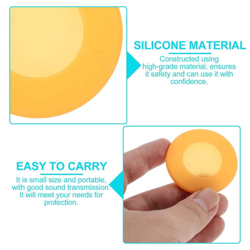 Baluue 10pcs Head Covers, Spare Parts Replacement Parts Silicone Cover for Hospital Doctor Nurse Orange 4.5X4.5CM
