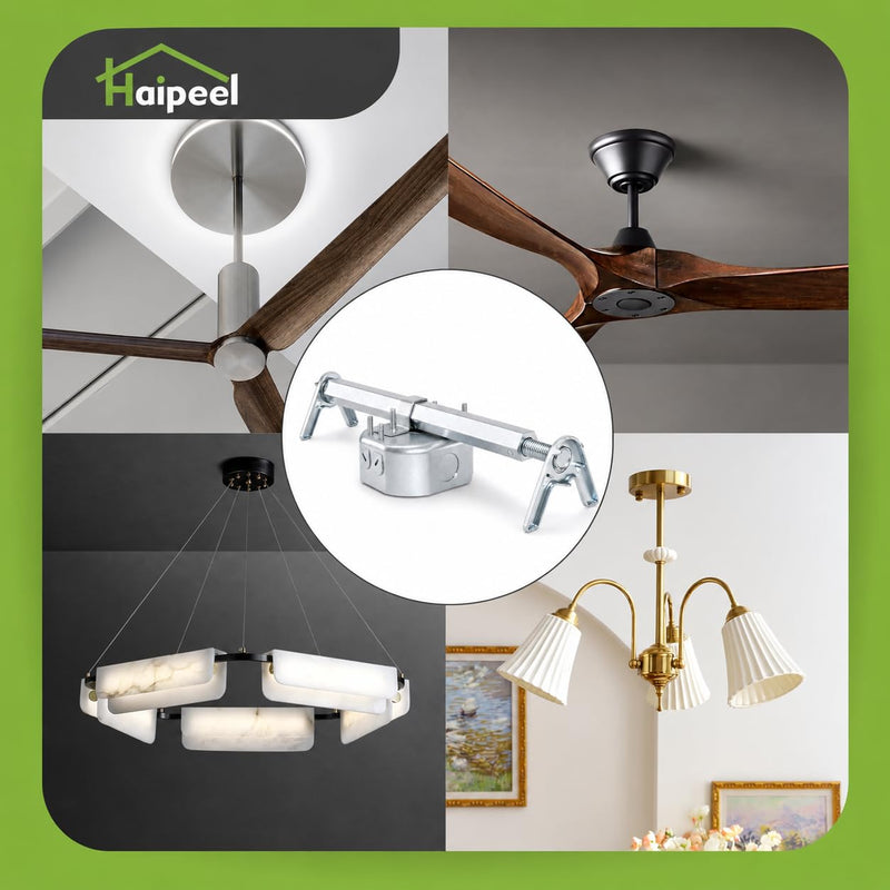 Ceiling Fan Mounting Bracket with Adjustable Brace and 1.5-Inch Fan Box Brushed Nickel 3 INCH