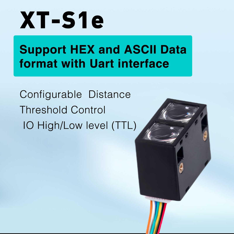 Single-Point LiDAR Sensor, 0.1–14m TOF Laser Rangefinder Module UART Output (HEX & ASCII), 940nm Infrared, 1–100Hz Adjustable, Low Power, for Drones, Robots, SLAM, Distance Measurement
