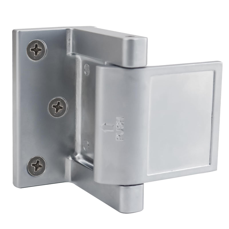 Door Security Lock Zinc Alloy, Door Lock Reinforcer Privacy Door Latch for in-Swinging Doors Extra High Resistance Home, 4pack Satin Nickel 4 Pack