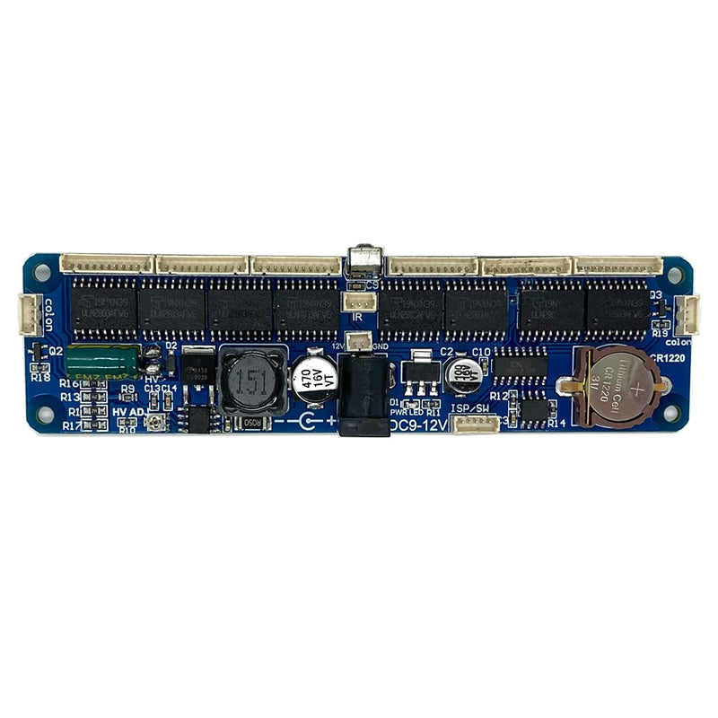 Nixie Tube Clock Remote Control Board Motherboard PCBA Kits 6-Bit Digital Clock Fit for IN-12 IN-14 in-1 IN-18 QS30-1 Vacuum Tube, Handmade DIY Retro Desk Clock, NO Tubes 4.75x1.26x 0.55 inches